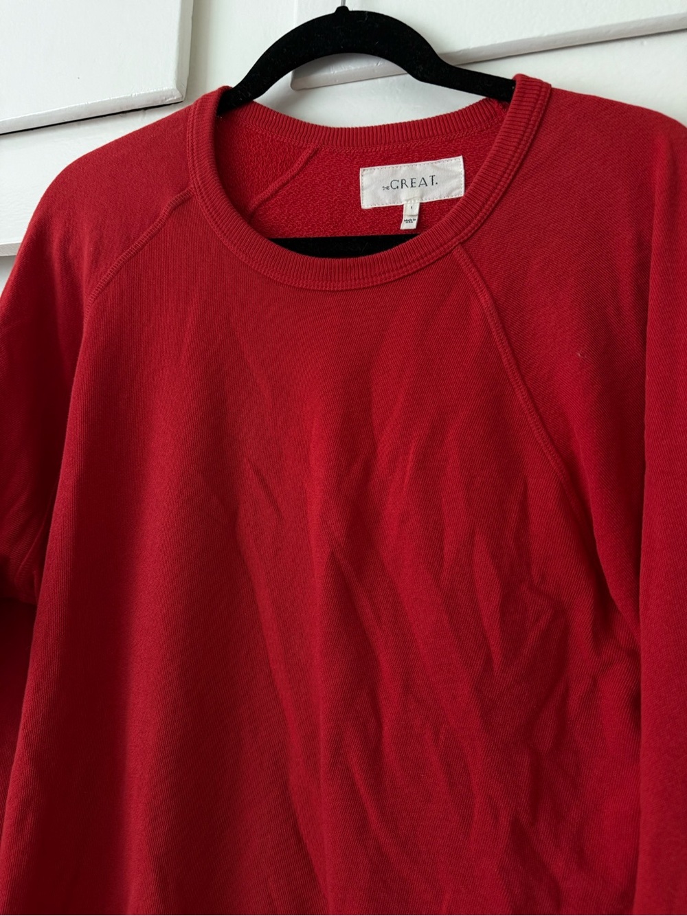 THE GREAT. Red Crewneck College Sweatshirt - Women - Picture 3 of 3